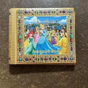 Disney Princess Autograph Book with Gold and Jewel Tones